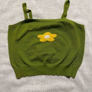 Shein knit tank top with flower